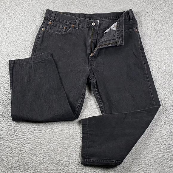 VTG Levi's 550 Relaxed Fit Jeans Men's 40x30 Fit (40x27) Black Y2K 90's - Picture 1 of 11